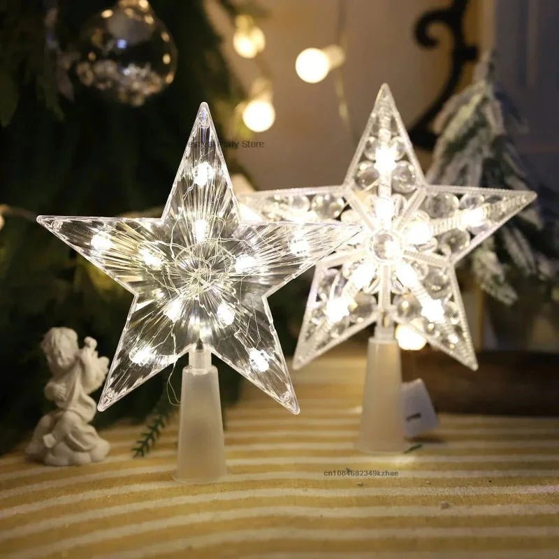 Estrela Led Acrílica para Topo de árvore de Natal Iluminada Kasamô