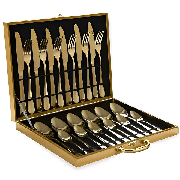 Conjunto Michigan Luxo de 24 peças com Maleta Aveludada - Kasamô