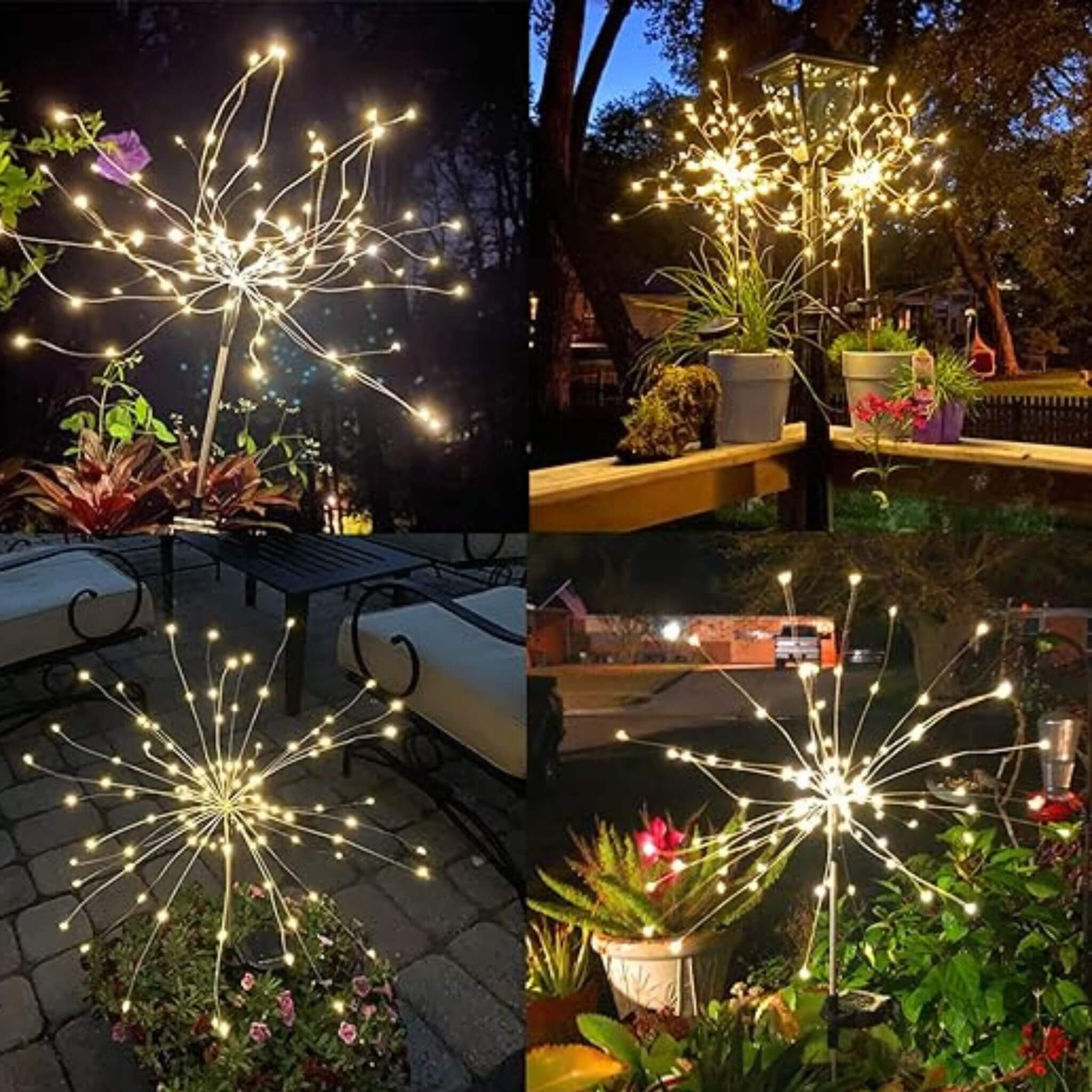 Led Solar - Fogos de Artifício Decoração de Natal