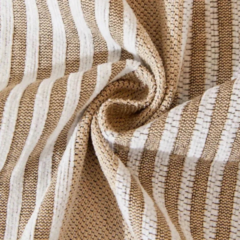 Manta de Sofá Linho Misto Estilo Escandinavo Bege