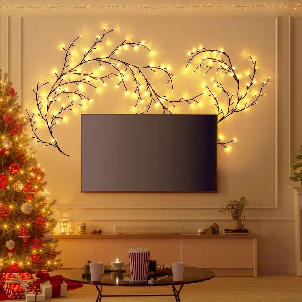 Videira de Salgueiro Iluminado para Decoração Kasamô