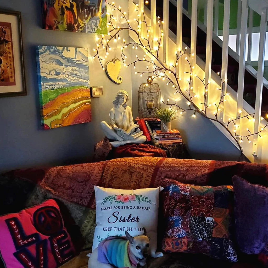 Videira de Salgueiro Iluminado para Decoração Kasamô