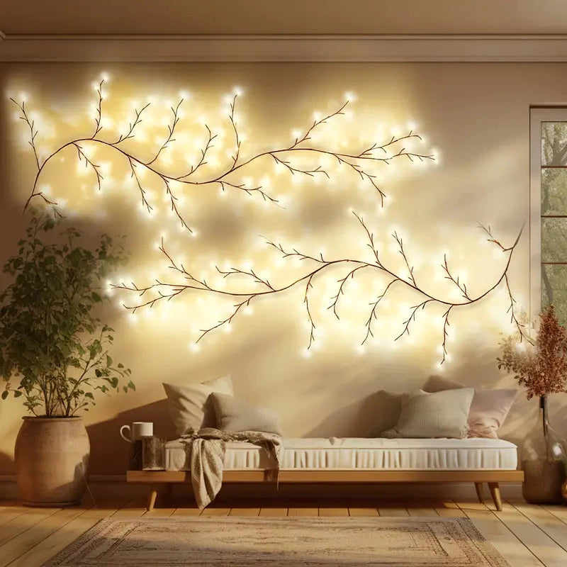 Videira de Salgueiro Iluminado para Decoração Kasamô