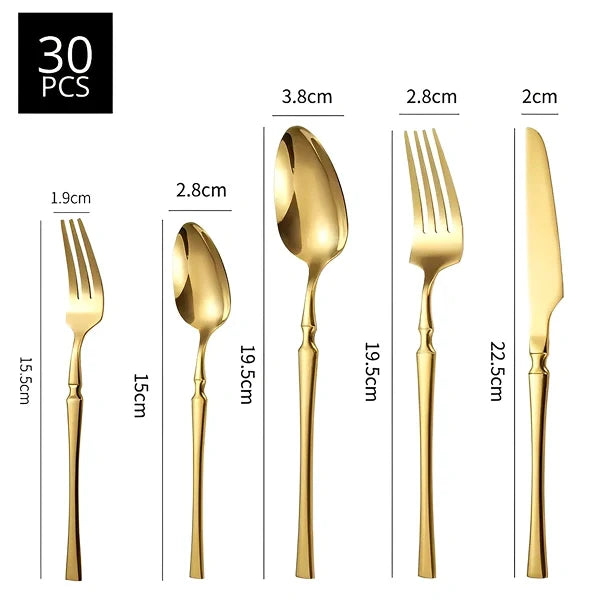 Jogo de Talheres Europeu de 30 Peças Roma - Kasamô