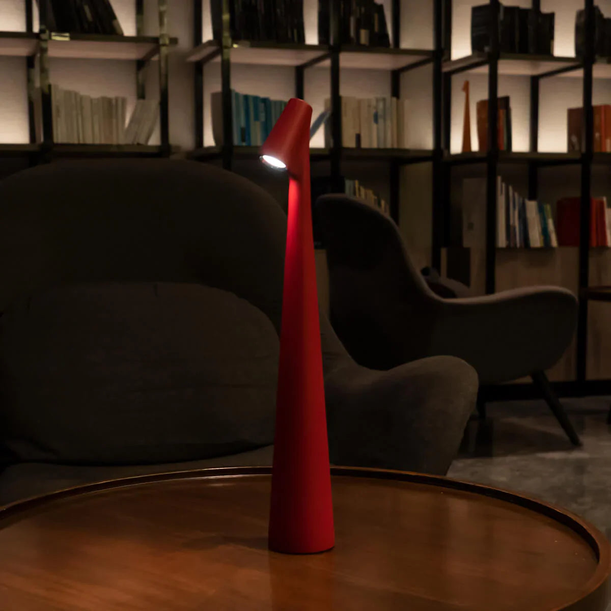 Luminária de Mesa Sem Fio Recarregável Artesanato Estilo Africano