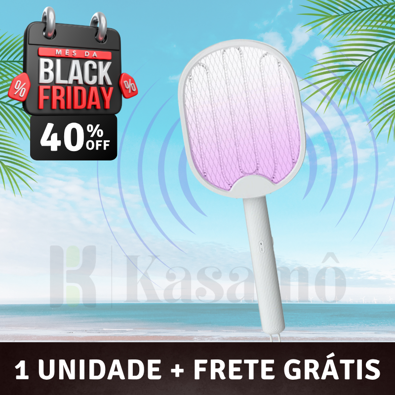 Raquete Mata-Mosquito MaxBolt™ - Com Ions de Atração