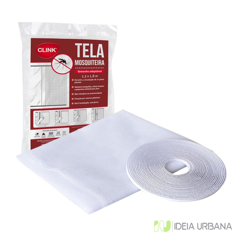 Tela Mosquiteira para Janelas Kasamô - Proteção Anti-dengue com Velcro Para Janelas