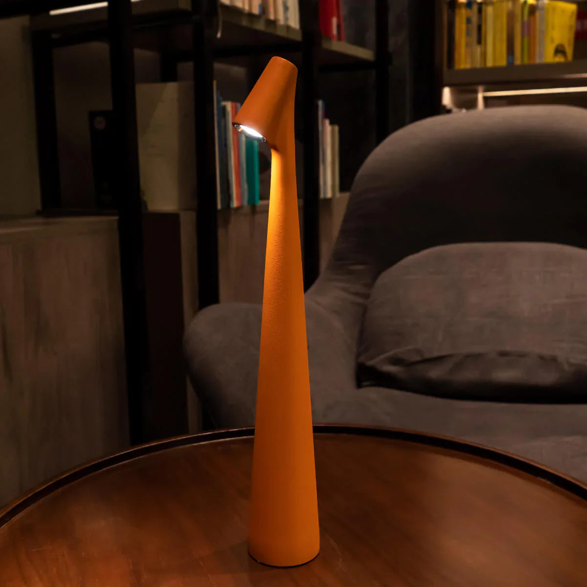 Luminária de Mesa Sem Fio Recarregável Artesanato Estilo Africano