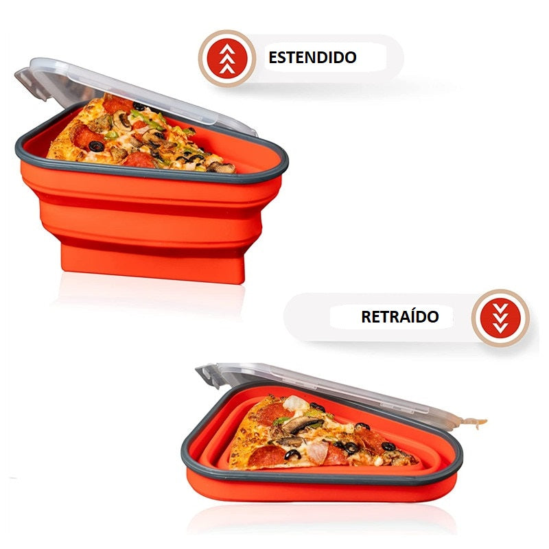 Porta Pizza em Silicone Retrátil