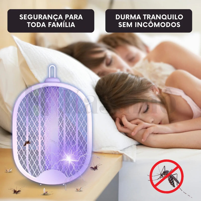 Raquete Mata-Mosquito MaxBolt™ - Com Ions de Atração