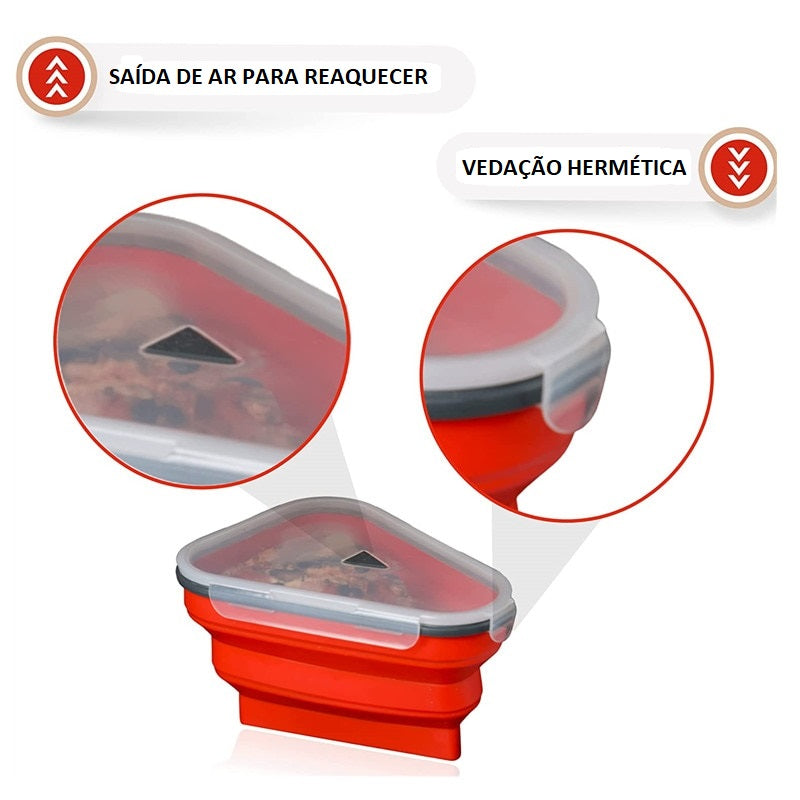 Porta Pizza em Silicone Retrátil