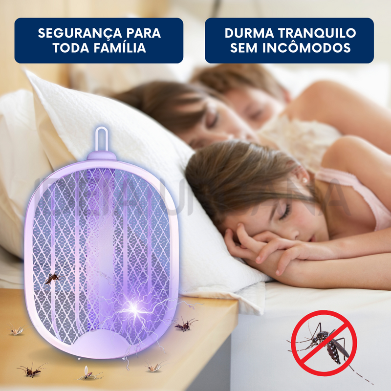 Raquete Mata-Mosquito MaxBOlt™ - Com Ions de Atração [Queima de Estoque]