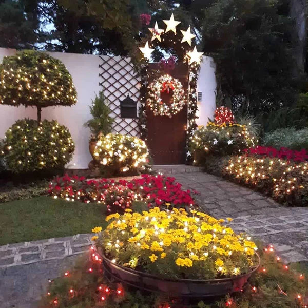 Pisca Pisca Solar de Jardim Impermeável - Decoração de Natal