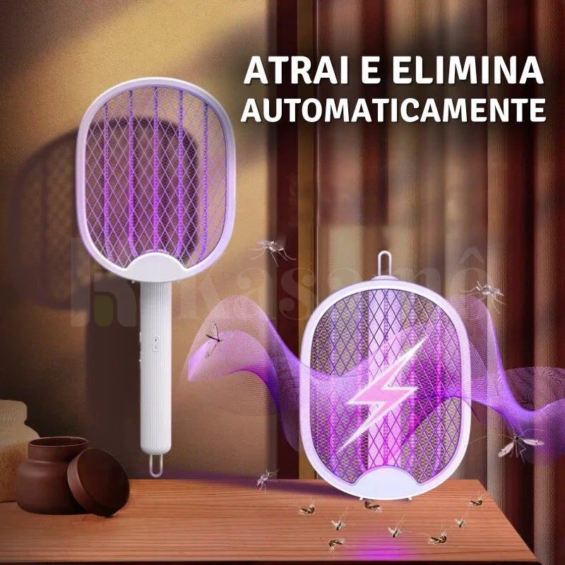 Raquete Mata-Mosquito MaxBolt™ - Com Ions de Atração