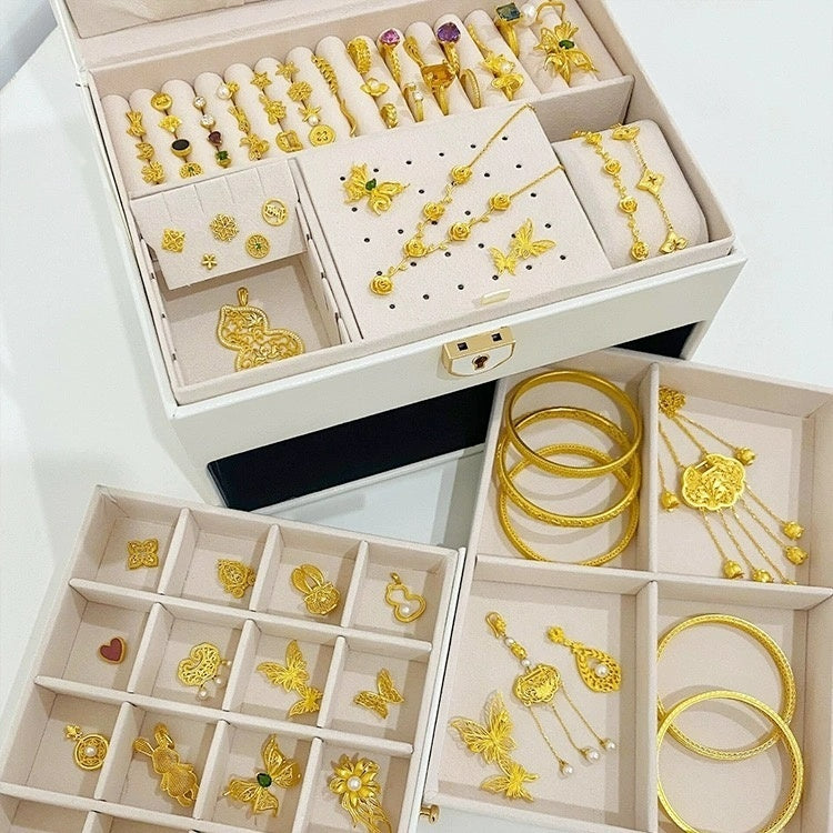 Caixa organizadora de joias 3 Camadas