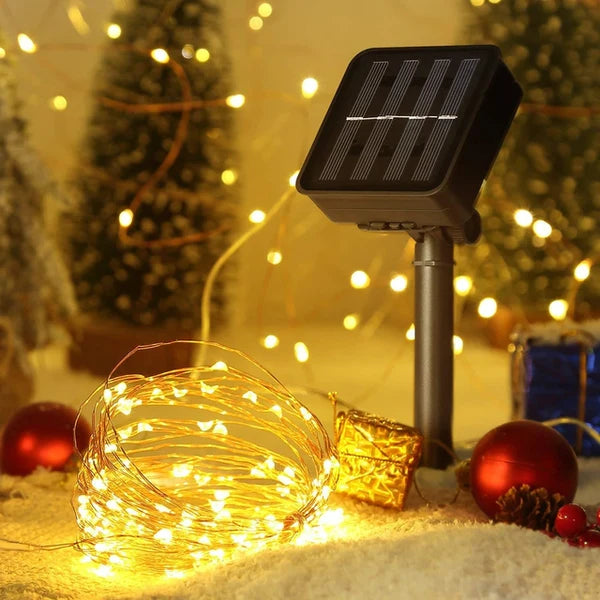 Pisca Pisca Solar de Jardim Impermeável - Decoração de Natal