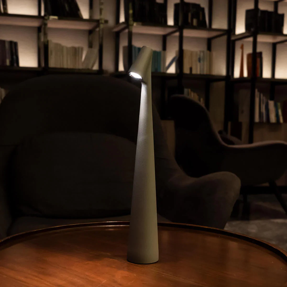Luminária de Mesa Sem Fio Recarregável Artesanato Estilo Africano