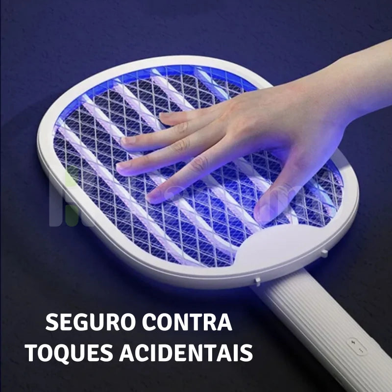 Raquete Mata-Mosquito MaxBolt™ - Com Ions de Atração