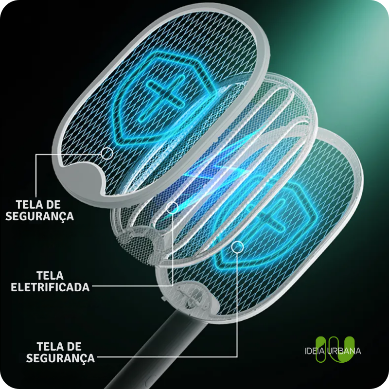 Raquete Mata-Mosquito MaxBOlt™ - Com Ions de Atração [Queima de Estoque]