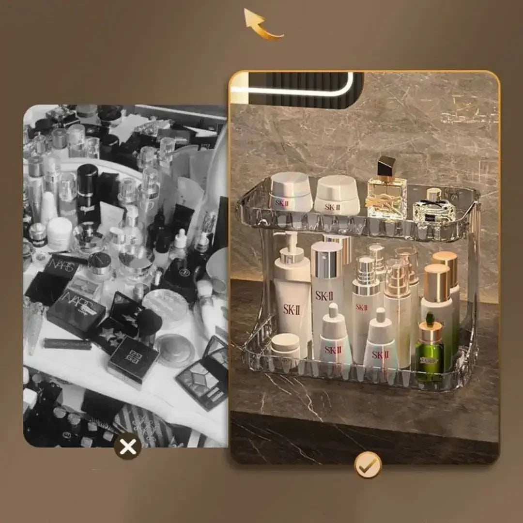 Organizador Multiuso de Acrílico com 2 Andares