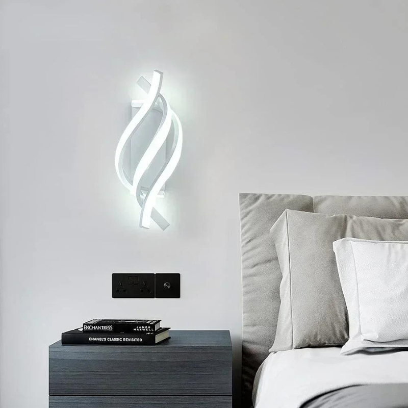 Arandela Moderna Espiral Led - Decoração para Quarto e Sala