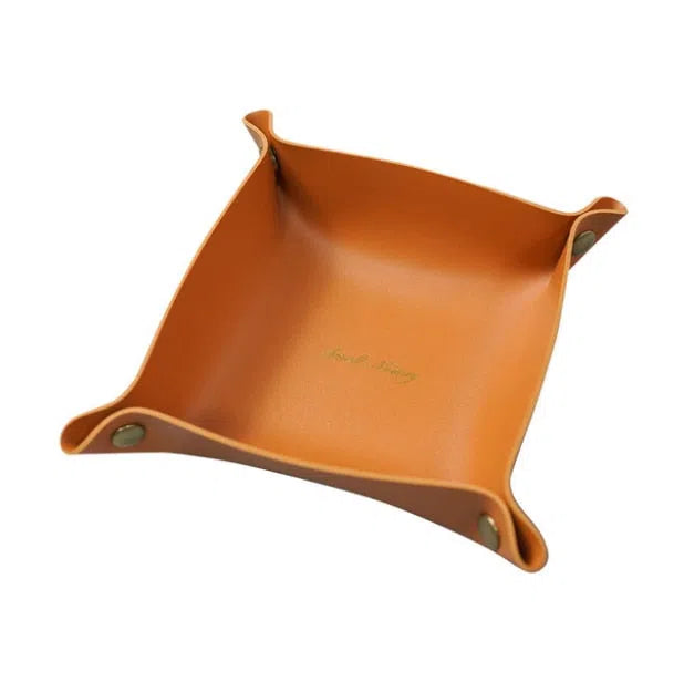Bandeja Decorativa Minimalista em Couro-Kasamô