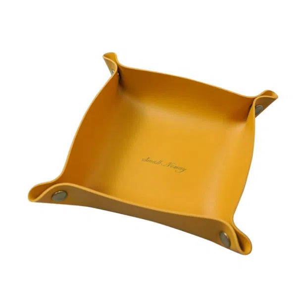 Bandeja Decorativa Minimalista em Couro-Kasamô
