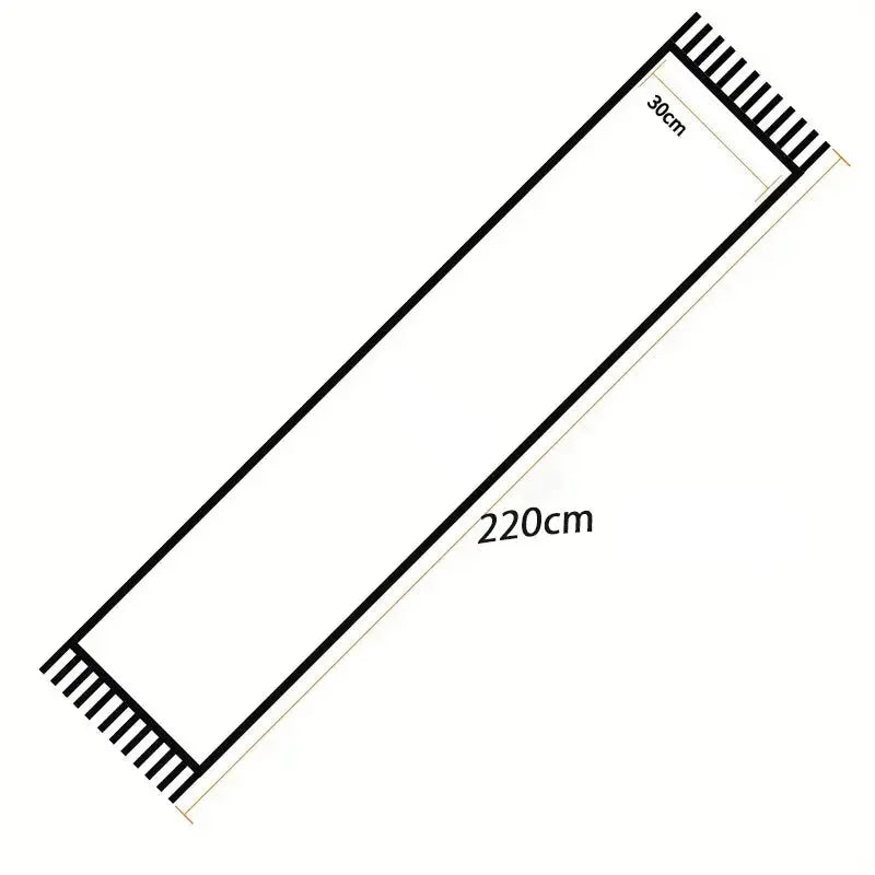 Caminho de Mesa de Poliéster e Algodão com Borlas