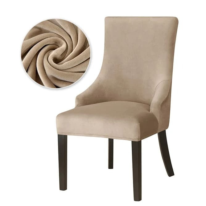 Capa de Cadeira de Jantar Estofada em Veludo - até 58cm