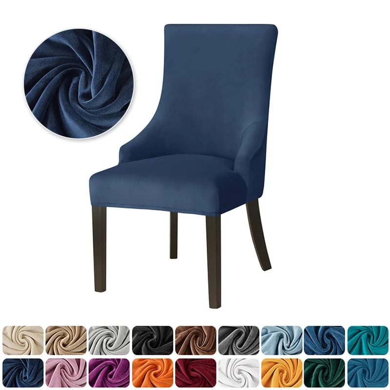 Capa de Cadeira de Jantar Estofada em Veludo - até 58cm