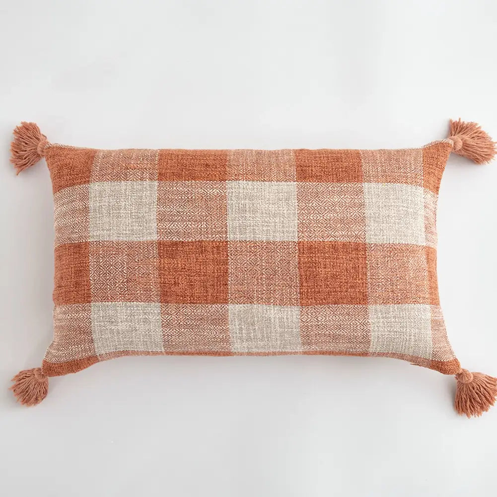 Capa de almofada Decorativa em Linho com Borlas