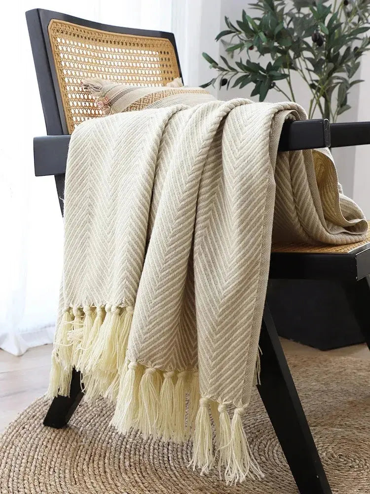 Cobertor Nórdico Listrado Jacquard