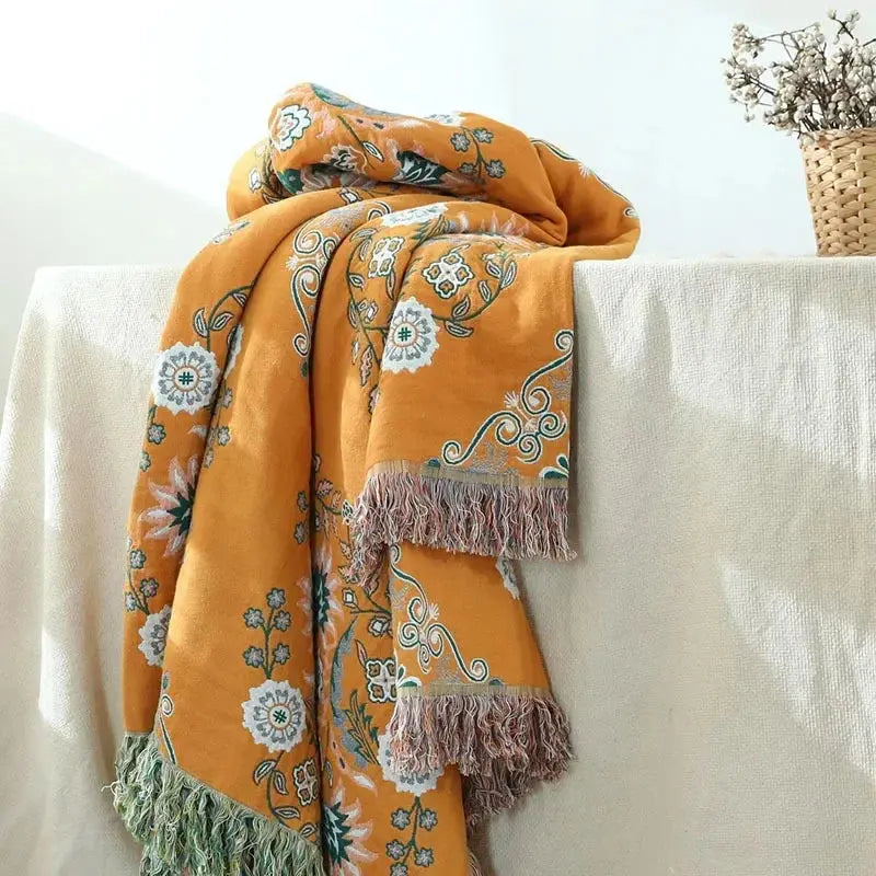 Cobertor de Algodão Boêmio Boho