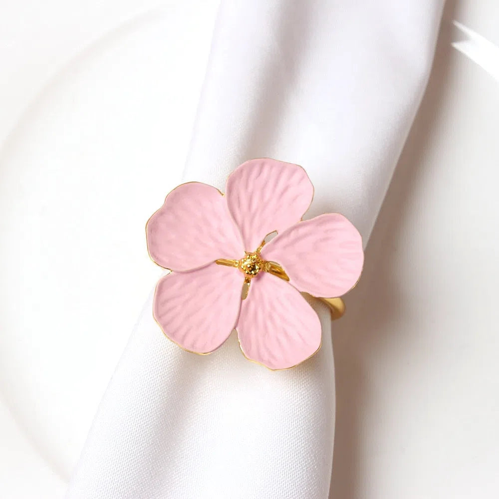 Conjunto Flor de Anéis para Guardanapo - 6 Peças-Kasamô