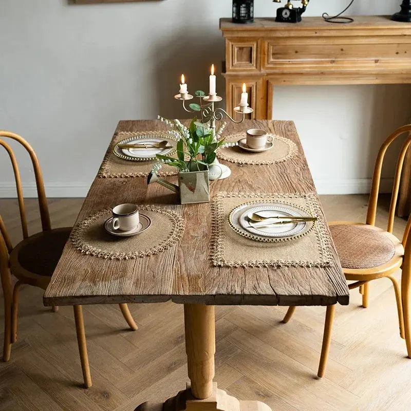 Conjunto de 4 peças de Jogo Americano Rústico Retangular 30X45cm