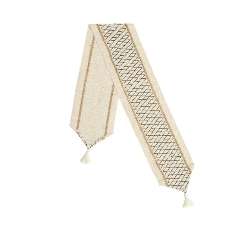 Corredor de Mesa de Algodão e Linho Tricotado