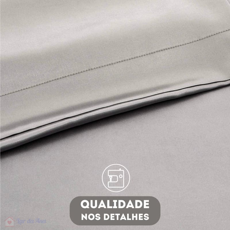 Kit Fronha de Cetim para Travesseiro - 2 Peças