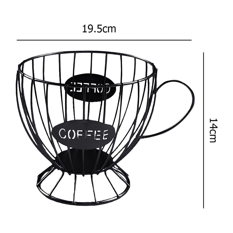 Cesta Vintage para Armazenamento de Cápsulas de Café