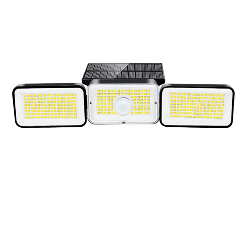 Holofote Solar LED 800W com 3 Cabeças - Solar Urbane