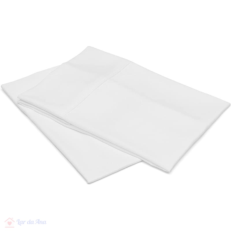Kit Fronha Capa de Travesseiro Impermeável Branco - 2 peças