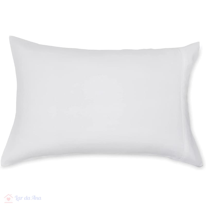 Kit Fronha Capa de Travesseiro Impermeável Branco - 2 peças