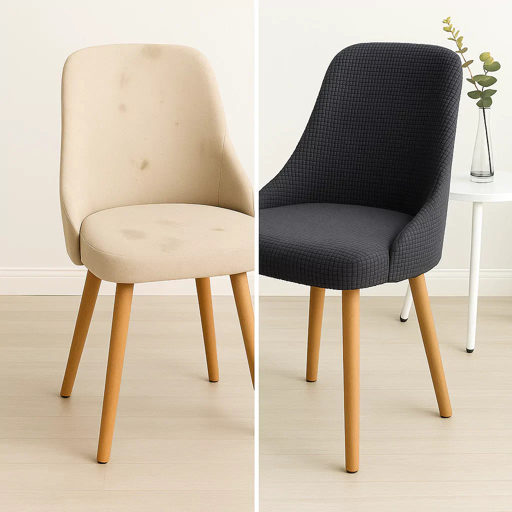 Kit Capas de Cadeira Curva - Tecido Jacquard