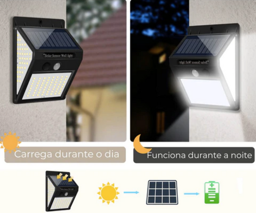 Luminária de Led Solar À Prova d'água com Sensor de Movimento