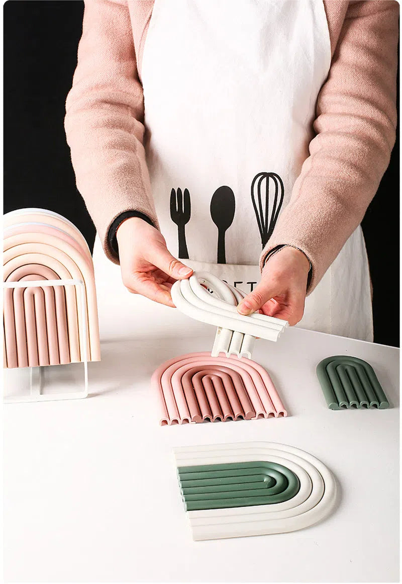 Porta Copo em Silicone Estilo Nórdico Linha Color - 2 Peças-Kasamô