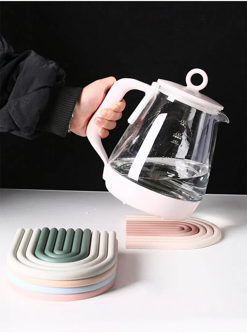 Porta Copo em Silicone Estilo Nórdico Linha Color - 2 Peças-Kasamô