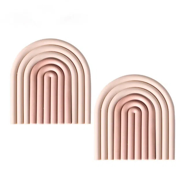 Porta Copo em Silicone Estilo Nórdico Linha Color - 2 Peças-Kasamô