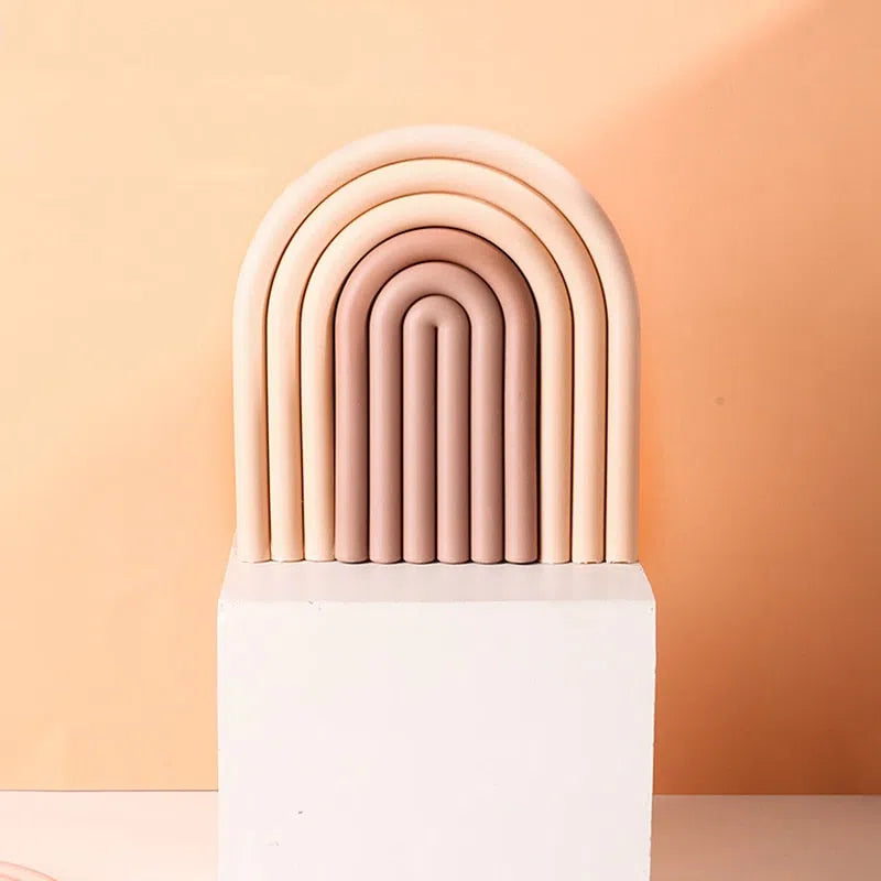 Porta Copo em Silicone Estilo Nórdico Linha Color - 2 Peças-Kasamô