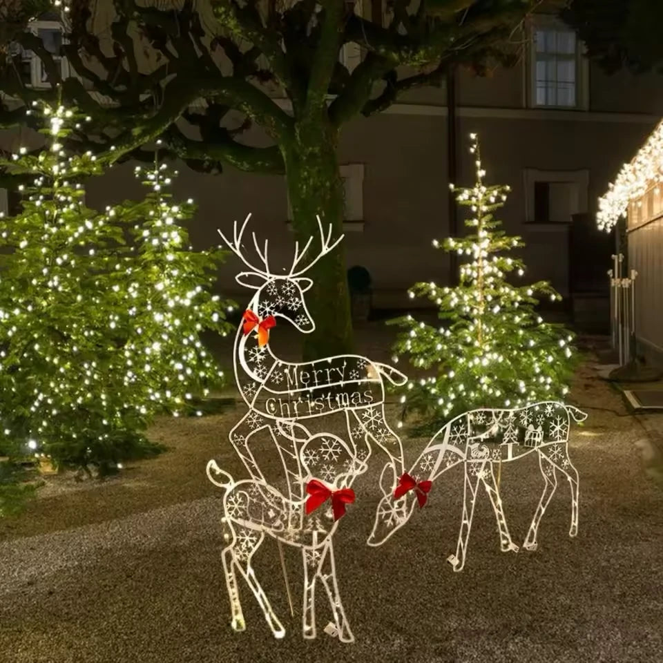Renas de Led Decoração Natalina - Conjunto com 3