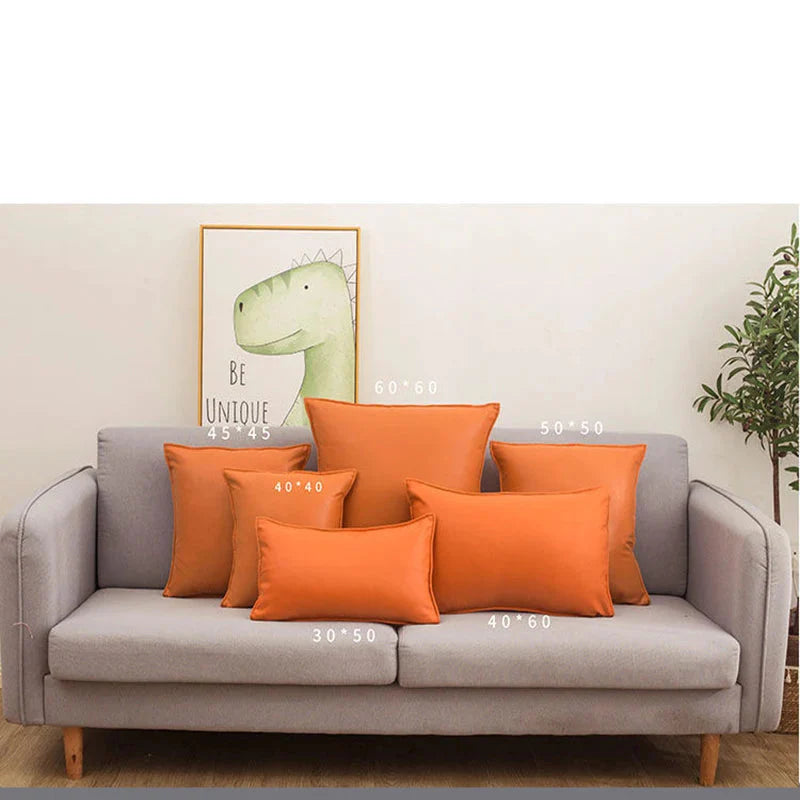 Capa de Almofada em Couro Impermeável