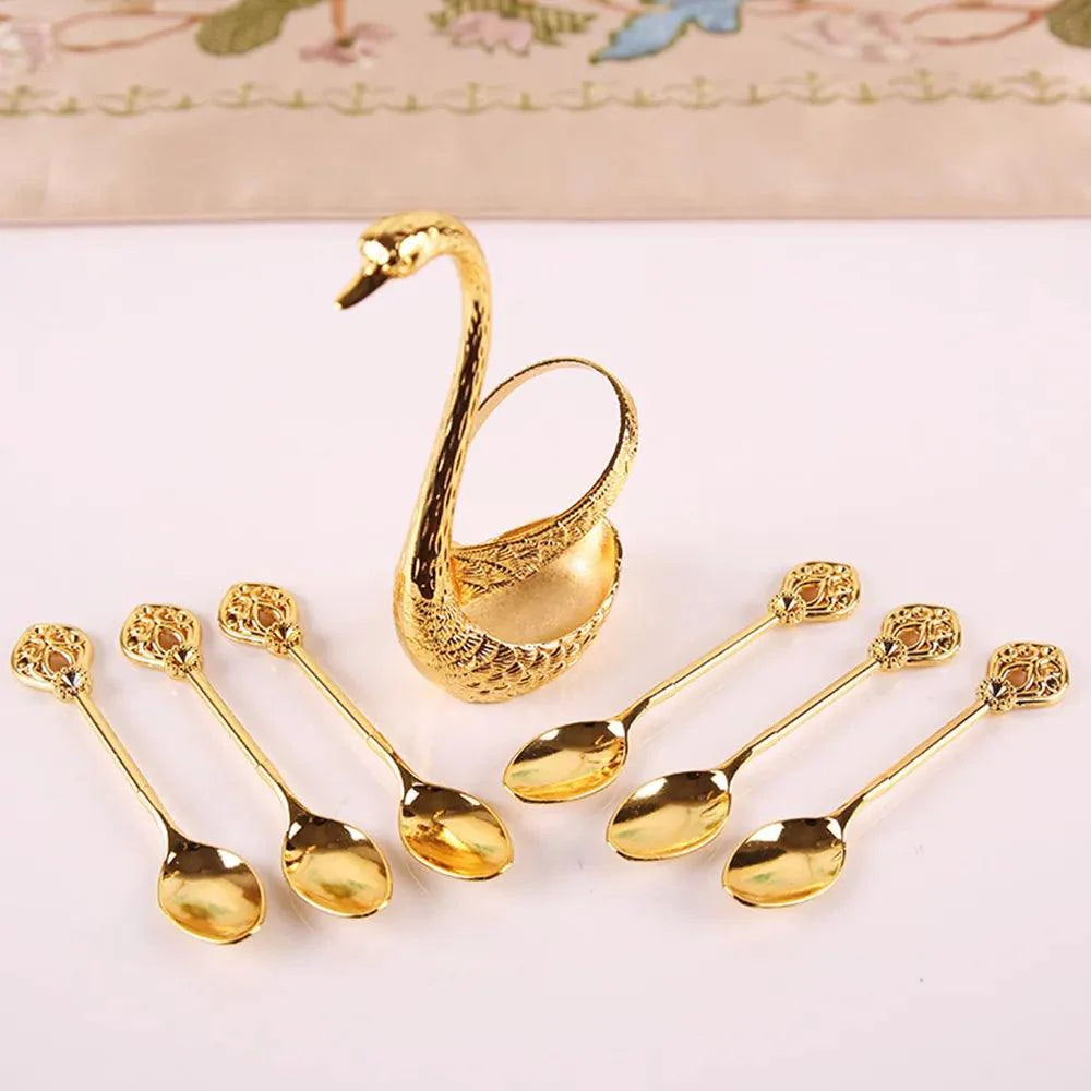 Conjunto para chá e café de 6 peças com suporte Cisne - Kasamô